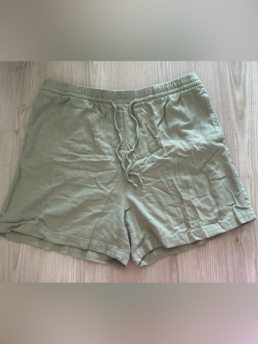 2 for $10 ☀️ Linen blend green shorts sz L